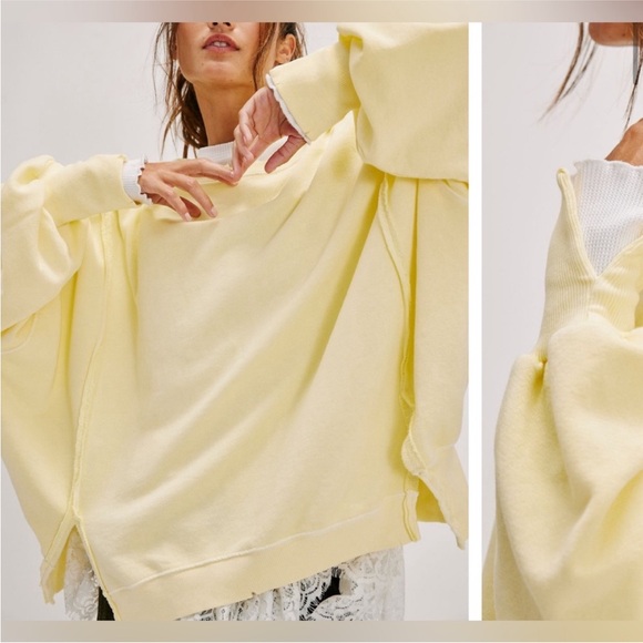 Free People Tops - NWT Free People / We the Free Camden Sweatshirt - Banana Cream - S